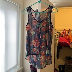 Sheer floral top
